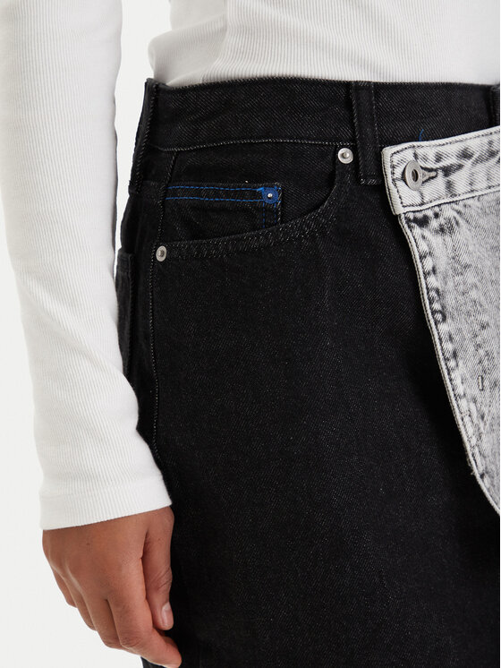 Karl Lagerfeld Jeans Karl Lagerfeld Jeans Fustă de blugi B1W12015 Gri Regular Fit
