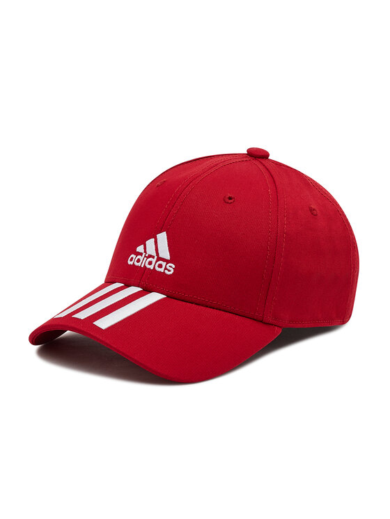 adidas Czapka z daszkiem Baseball 3-Stripes Twill Cap H31139 Czerwony