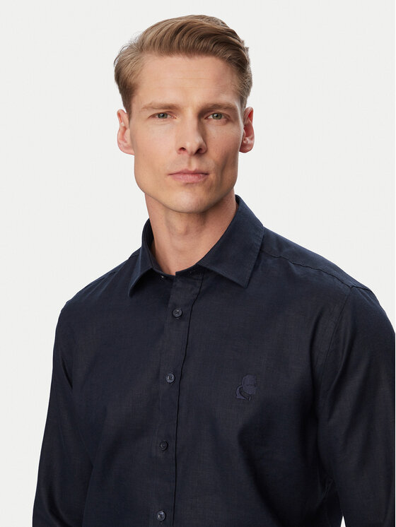 KARL LAGERFELD KARL LAGERFELD Koszula 605084 562791 Granatowy Regular Fit