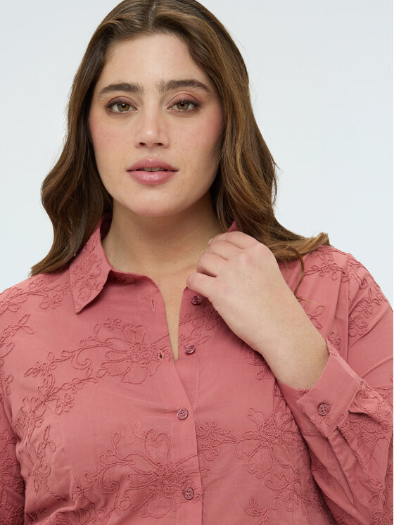 Fiorella Rubino Fiorella Rubino Koszula 5049T001453N006 Różowy Regular Fit