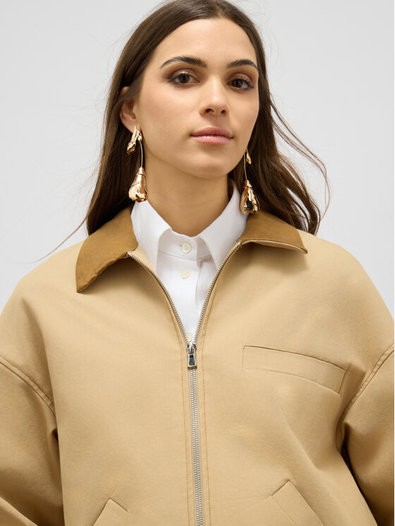 Oltre Oltre Giacca outdoor R206J000295N012 Écru Boxy Fit