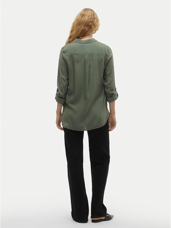 Vero Moda Vero Moda Koszula Bumpy 10275283 Zielony Regular Fit