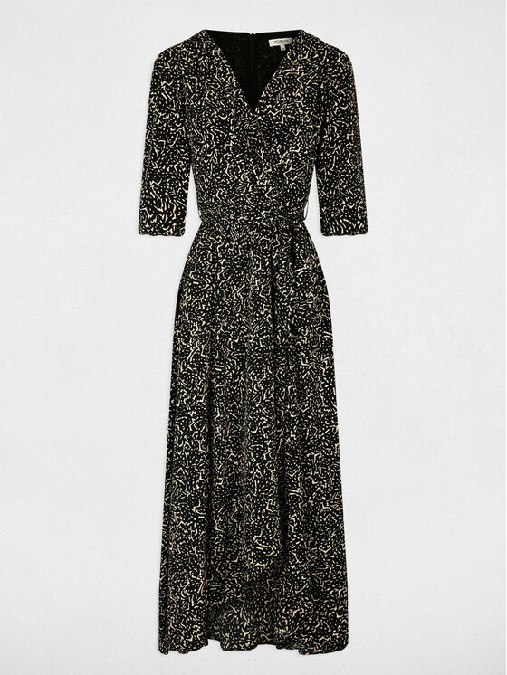 Morgan Morgan Kleid für den Alltag 232-RIBOX.F Schwarz Regular Fit