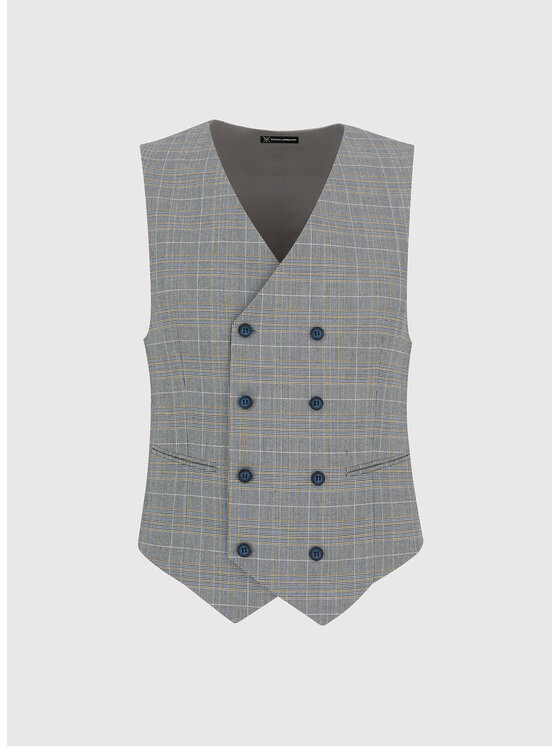 Pako Lorente Pako Lorente Kamizelka P24SF-8X-015 Szary Slim Fit