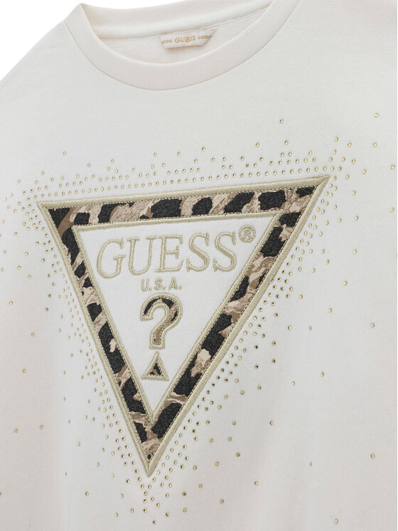 Guess Guess Majica dugih rukava J6BQ07 K6093 Krem Regular Fit