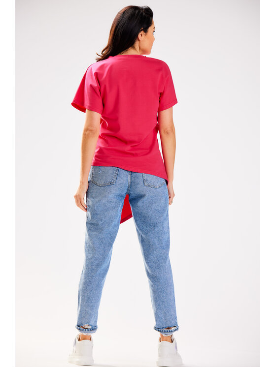Infinite You Infinite You Bluzka M268 Fioletowy Basic Fit