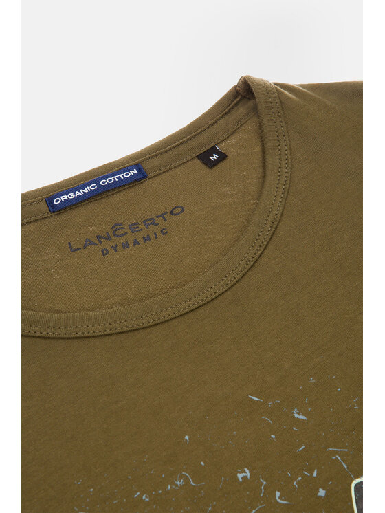 Lancerto Lancerto T-Shirt Arlo TS073221000020 Khaki Regular Fit