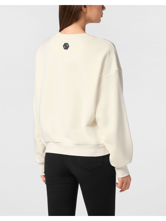 PHILIPP PLEIN PHILIPP PLEIN Bluza 24893 Biały Regular Fit