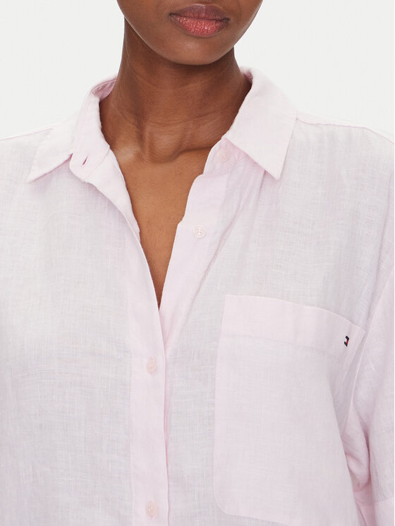 Tommy Hilfiger Tommy Hilfiger Πουκάμισο WW0WW44720 Ροζ Relaxed Fit