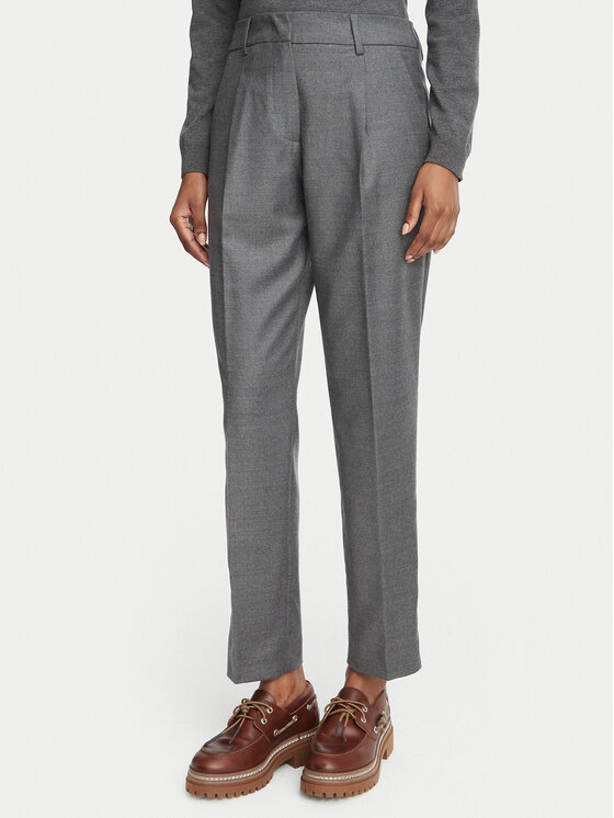Weekend Max Mara Weekend Max Mara Штани з тканини Caldaia 2625136112 Сірий Regular Fit