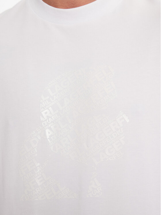 KARL LAGERFELD KARL LAGERFELD Marškinėliai 755059 544221 Balta Regular Fit