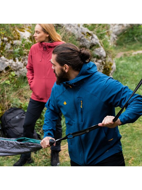 Alpinus Alpinus Kurtka softshell Lautaro Granatowy Regular Fit