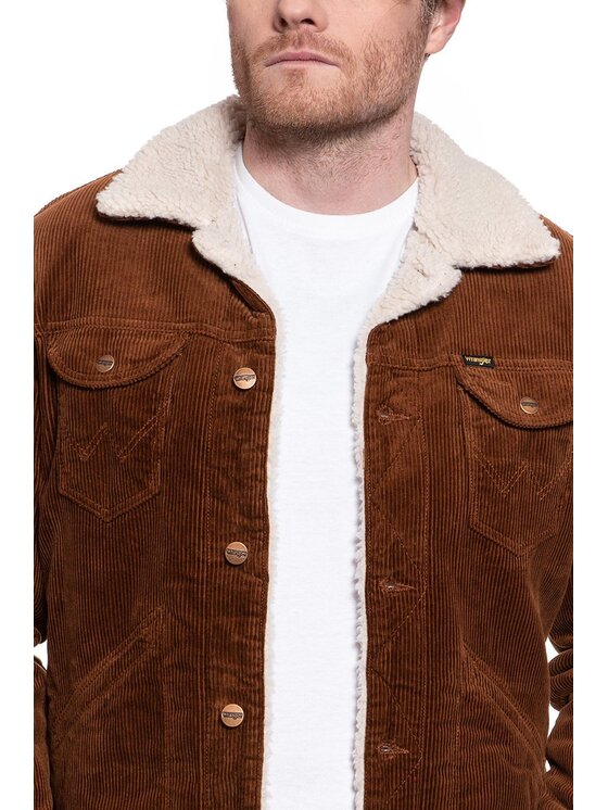 Wrangler Wrangler Giubbotto invernale 124MJ SHERPA Marrone Regular Fit