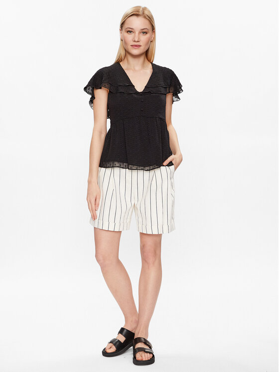 NAF NAF NAF NAF Blúz Halbala XENC40 Fekete Regular Fit