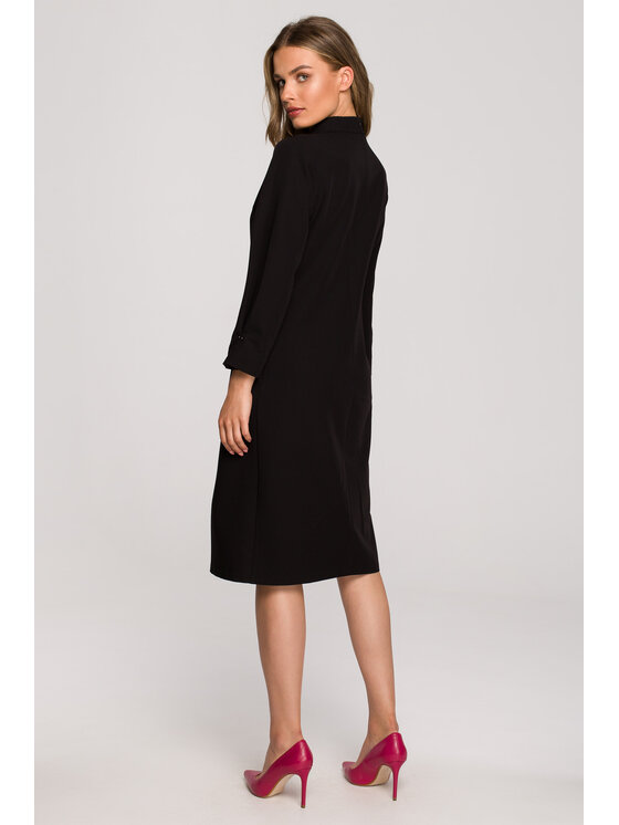 Stylove Stylove Koktejlové šaty S318 Čierna Regular Fit