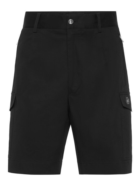 PHILIPP PLEIN PHILIPP PLEIN Szorty materiałowe 25451 Czarny Regular Fit