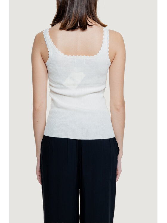ONLY ONLY T-shirt Onlgemma Sl U-Neck Knt Bianco To Fit