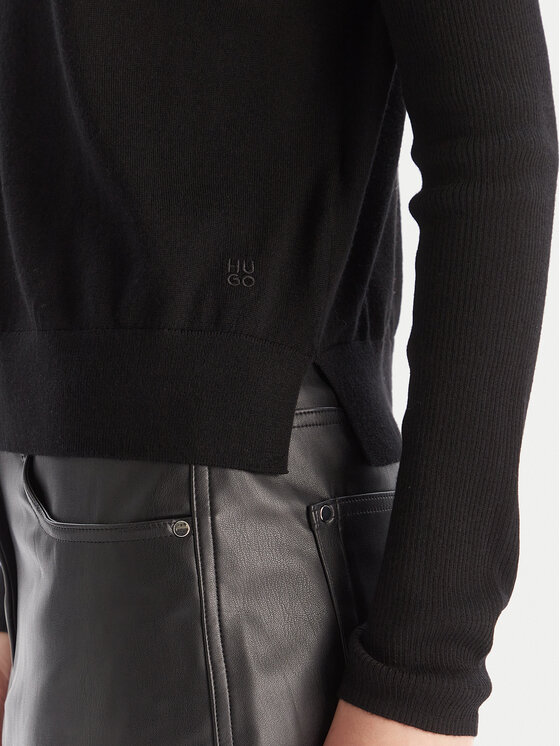 HUGO HUGO Kampsun Sedenniak 50549771 Must Regular Fit
