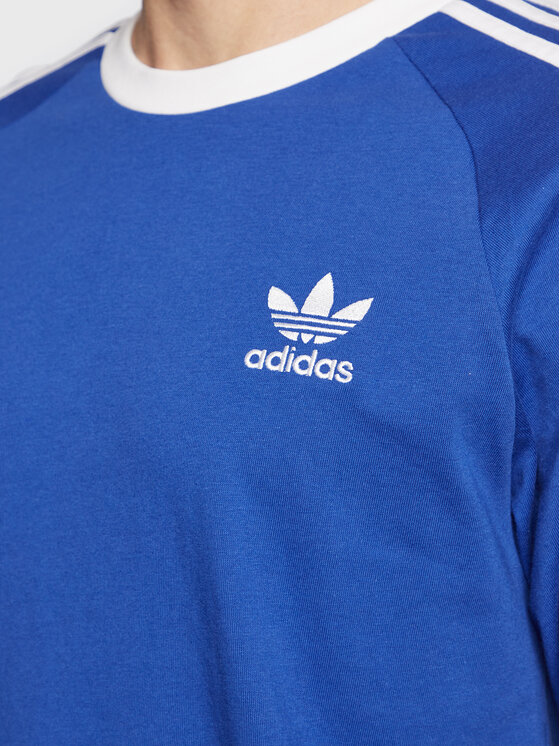 adidas adidas Pikkade varrukatega T-särk Adicolor Classics 3-Stripes Long-Sleeve Top IA4878 Sinine Slim Fit