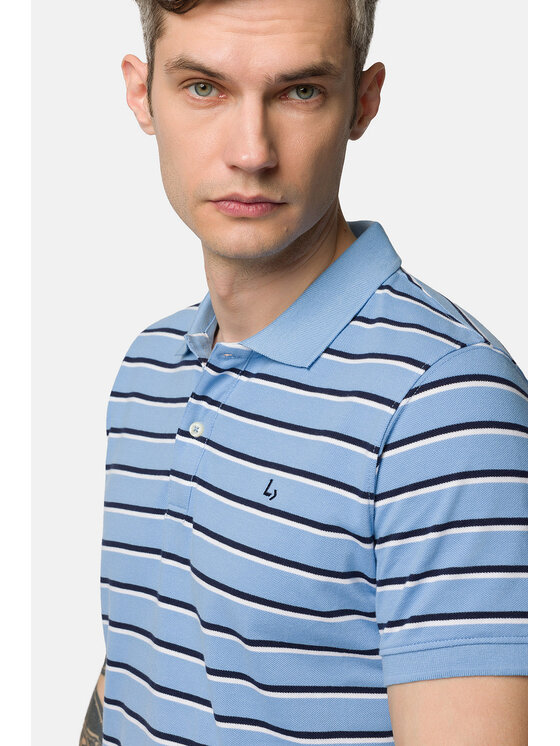 Lancerto Lancerto Polo Logan PO073123000023 Niebieski Regular Fit