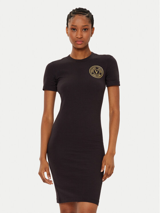 Versace Jeans Couture Versace Jeans Couture Každodenní šaty 78HAOT00 Černá Slim Fit