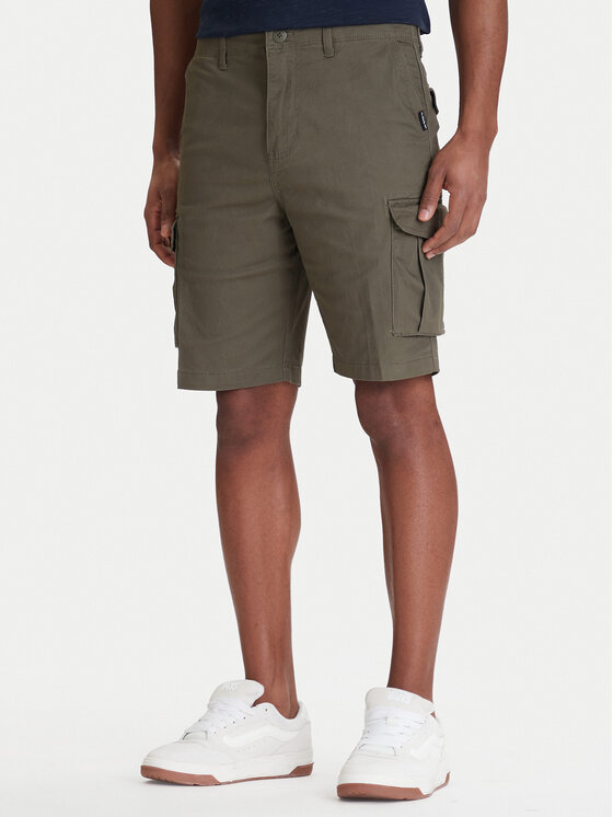Quiksilver Quiksilver Šortky z materiálu MW Cargo EQYWS03912 Khaki Regular Fit
