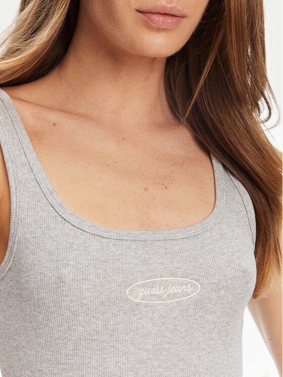 Guess Jeans Guess Jeans Top W5YP35 KA0H1 Grau Regular Fit
