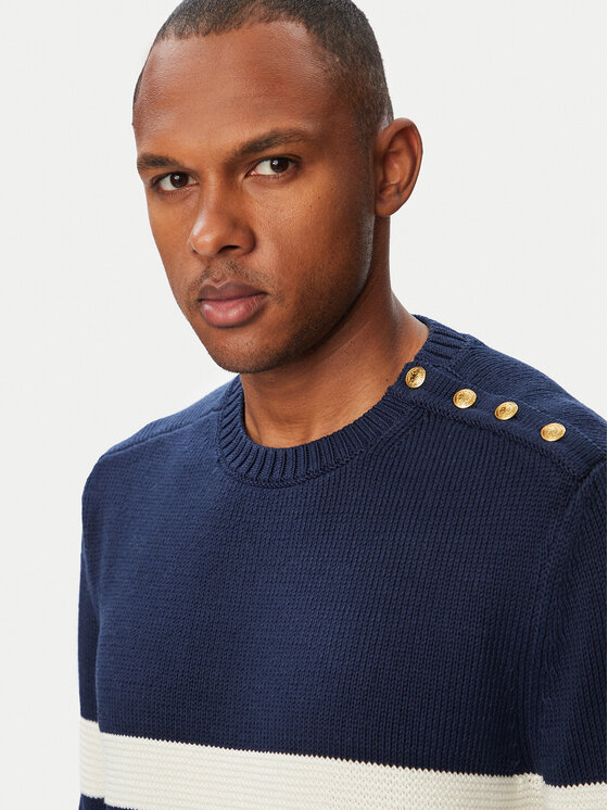 Tommy Hilfiger Tommy Hilfiger Пуловер Breton MW0MW43502 Тъмносин Regular Fit
