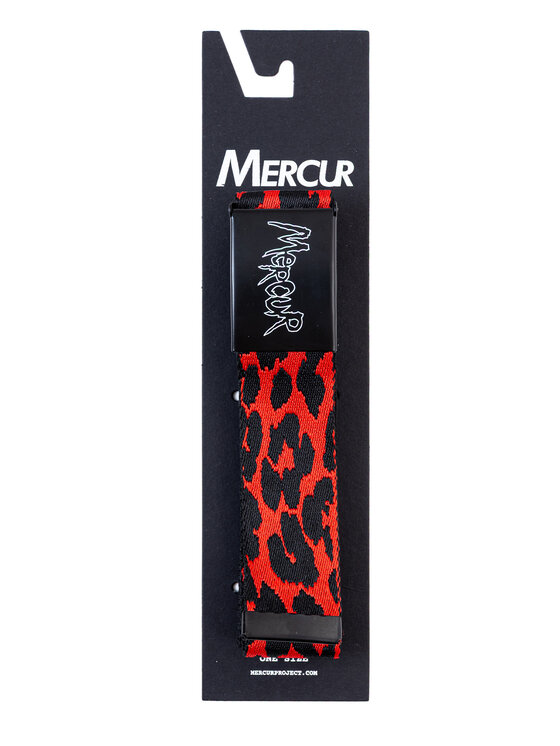 Mercur Mercur Pasek Męski Brush Bordowy
