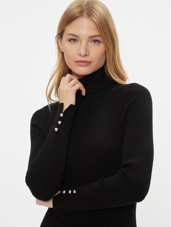 ONLY ONLY Rochie tricotată 15307641 Negru Slim Fit