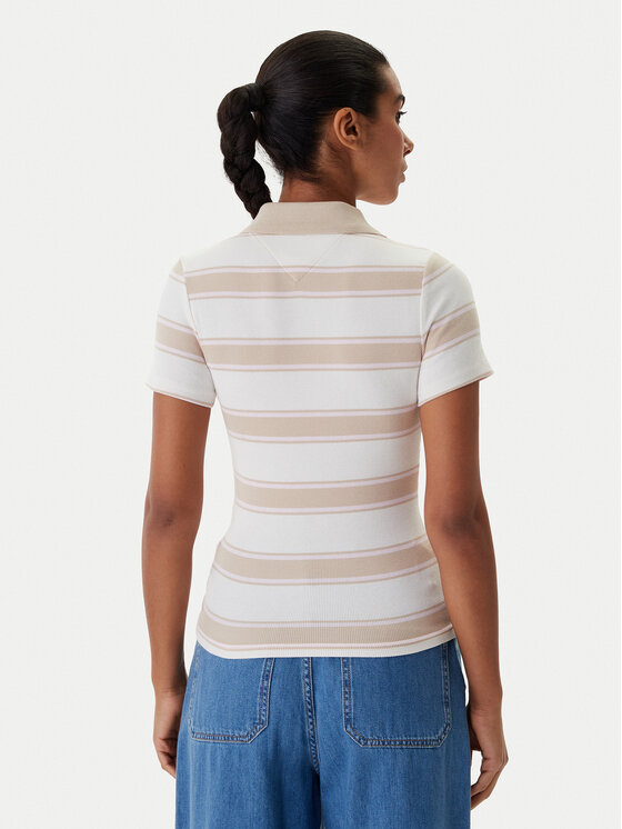 Tommy Jeans Tommy Jeans Pólóing DW0DW22327 Bézs Slim Fit