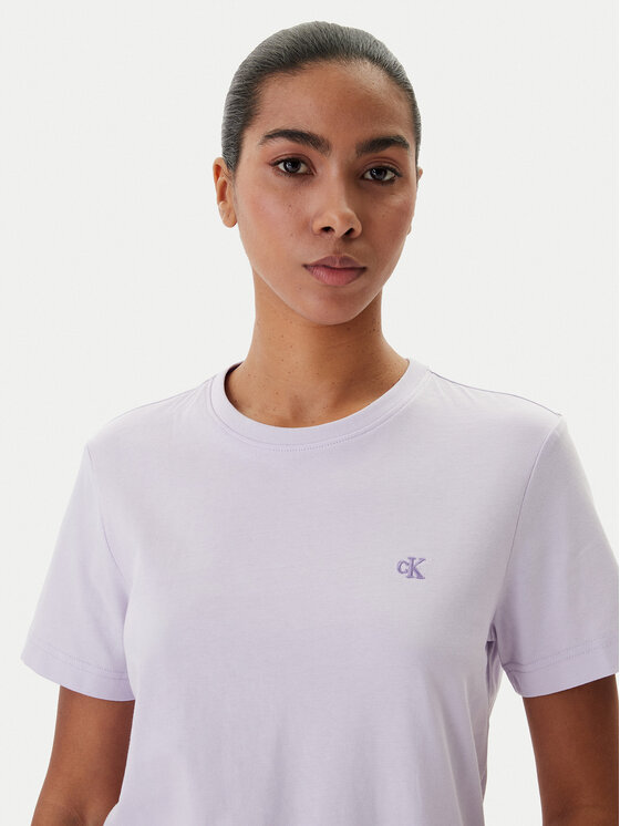Calvin Klein Jeans Calvin Klein Jeans T-Shirt Monogram LV047B224G Fioletowy Regular Fit
