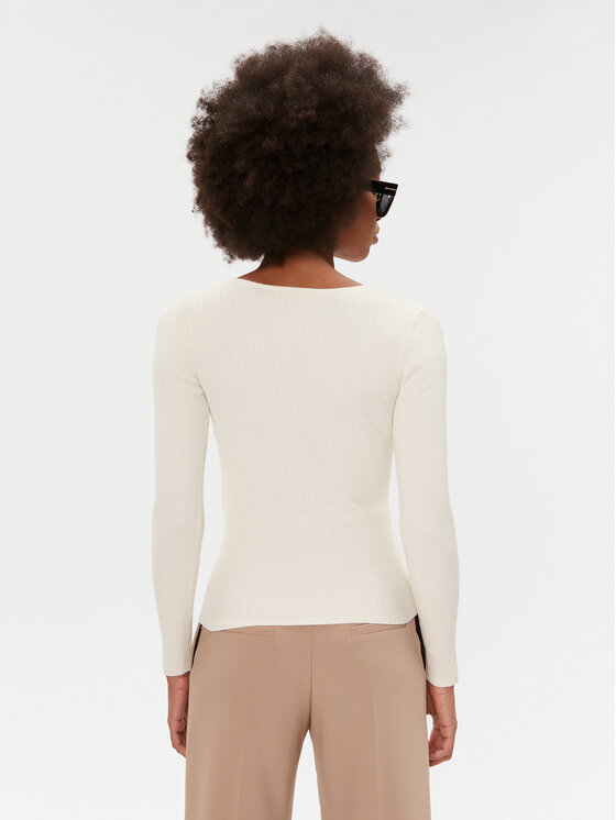 Morgan Morgan Majica 232-MBANZA Écru Slim Fit