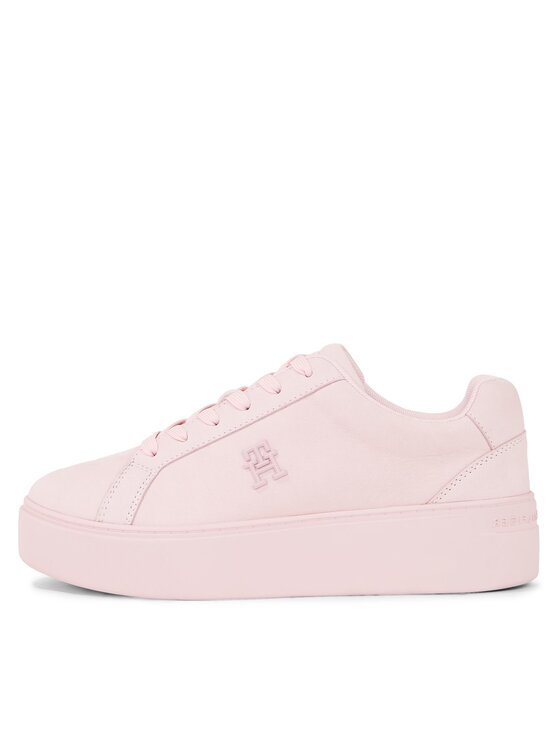Tommy Hilfiger Tommy Hilfiger Сникърси Platform Court Sneaker Nubuck FW0FW07912 Розов
