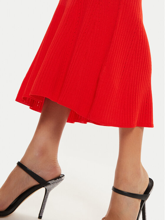 Patrizia Pepe Patrizia Pepe Spódnica midi 8G0423/K9J5-R835 Czerwony Regular Fit