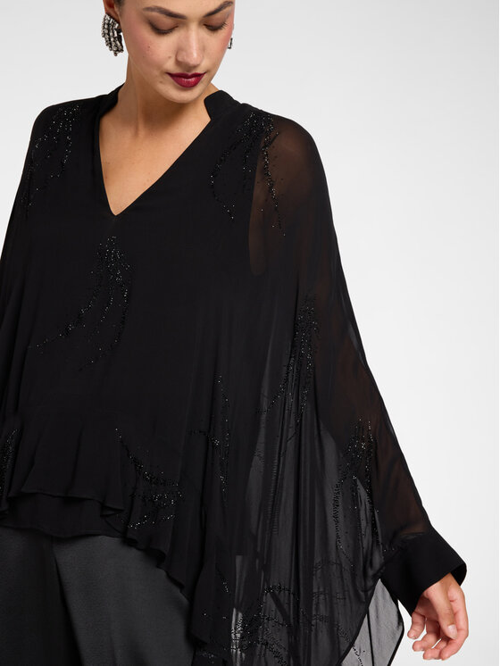 Elena Mirò Elena Mirò Blusa 2014Z000065N033 Nero Flare Fit