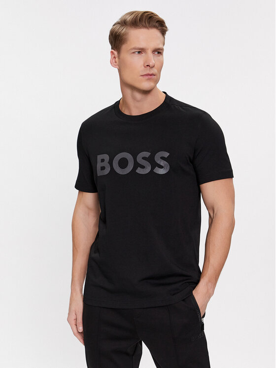 Boss Majica Mirror 1 50506363 Črna Regular Fit