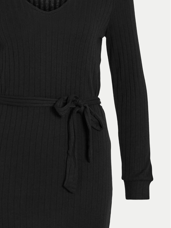 Vila Vila Kootud kleit Divia 14095845 Must Regular Fit