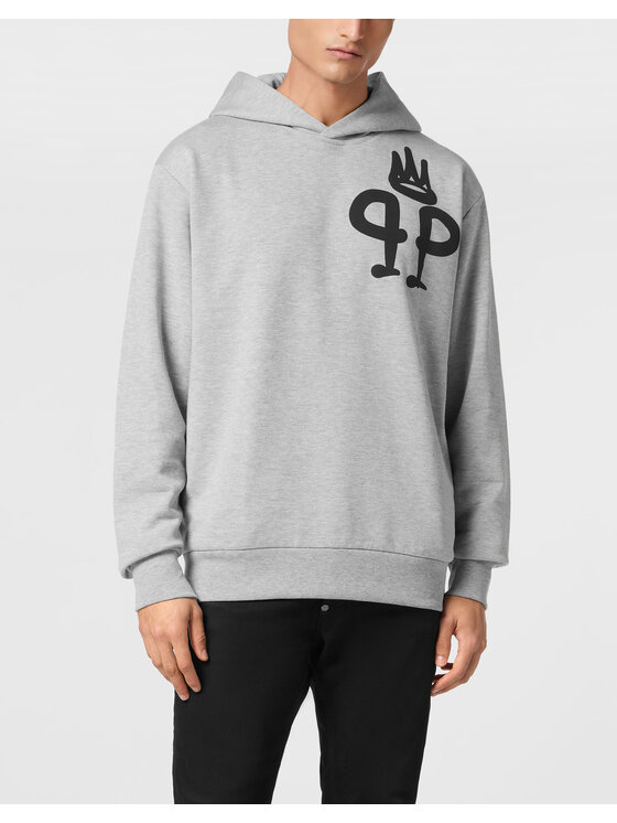 PHILIPP PLEIN PHILIPP PLEIN Mikina 9587 Sivá Regular Fit
