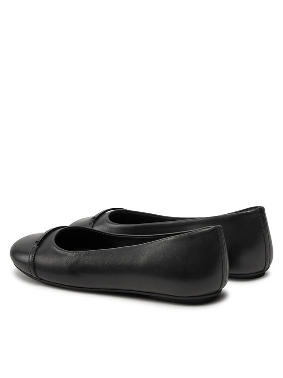 Calvin Klein Calvin Klein Baleríny Ballerina W/M Bar Lth HW0HW02145 Černá
