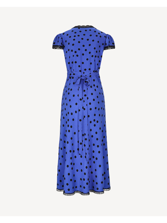 Castellani Castellani Sukienka codzienna Polka Niebieski Regular Fit