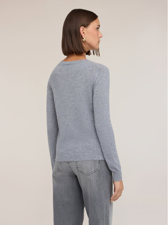 Motivi Motivi Sweter M389W004099N013 Szary Regular Fit