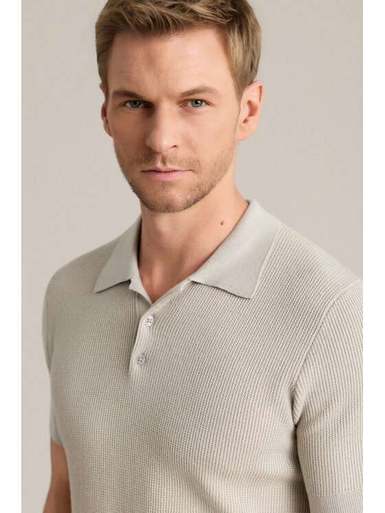 Lancerto Lancerto Polo Teodoro PO073126000032 Beżowy Regular Fit