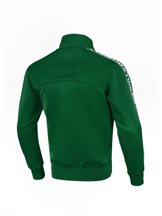 PITBULL PITBULL Bluza Oldschool Tape Logo Zielony Regular Fit