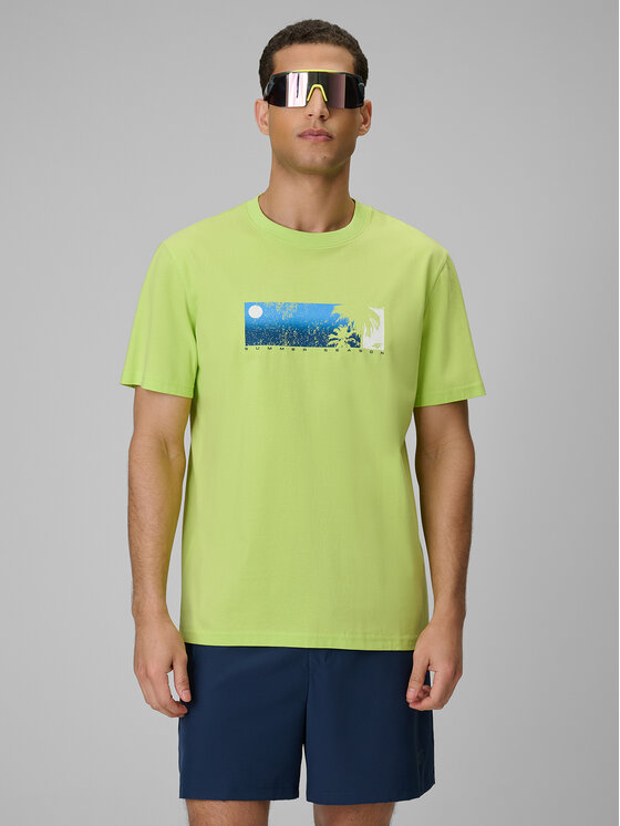4F 4F T-Shirt BEACHWEAR Zielony jasny Regular Fit
