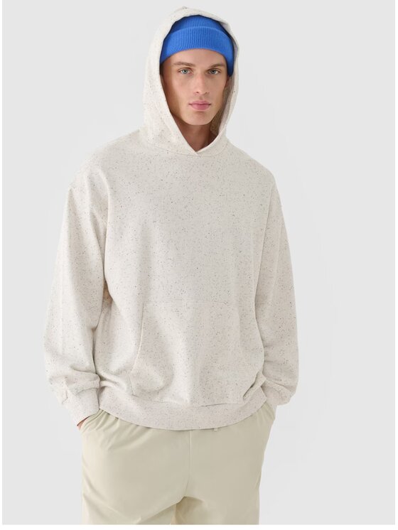 4F 4F Bluza 4FWAW24TSWSM1310 Biały Oversize