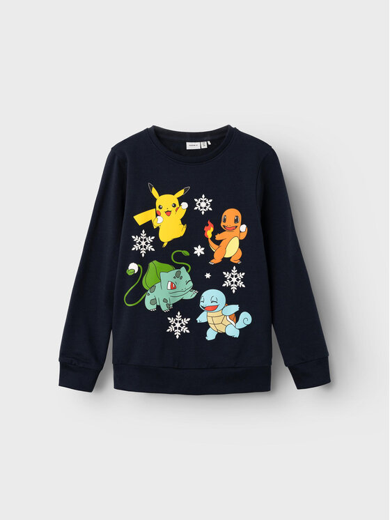 NAME IT NAME IT Pulóver POKEMON 13222364 Sötétkék Regular Fit