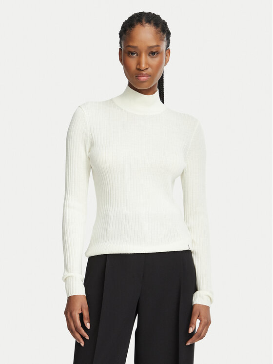 Calvin Klein Calvin Klein Rollkragenpullover LV044H352G Weiß Regular Fit