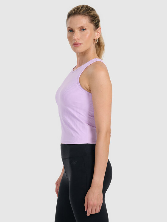 4F 4F Tank top SMART OFFICE Fioletowy jasny Slim Fit