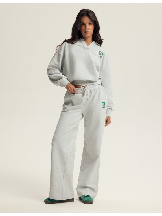 Esotiq Esotiq Teplákové kalhoty 43811 Šedá Regular Fit
